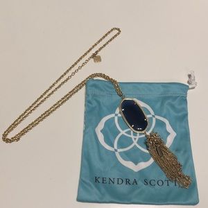 Kendra Scott Rayne Long Navy Pendant Necklace